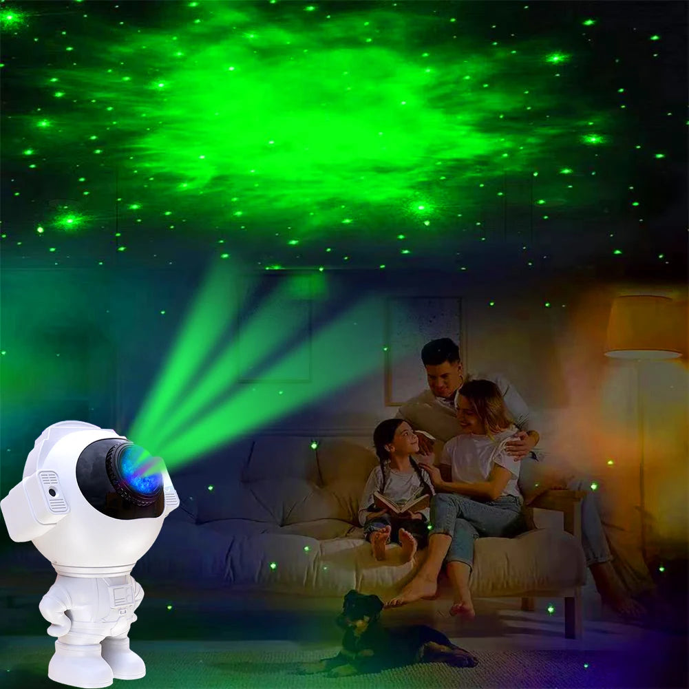 Galaxy Star Projector Astronaut Starry Sky Night Light Lamp Home Bedroom Decoration Atmosphere Night Light Christmas Kids Gift