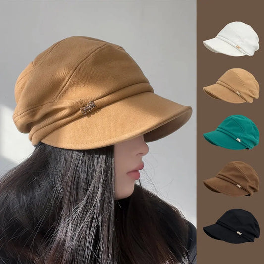 2023 New Women Newsboy Cabbie Beret Cap Plush and thick Casual Hat Winter Beret Women Painter Caps Autumn Leisure hat