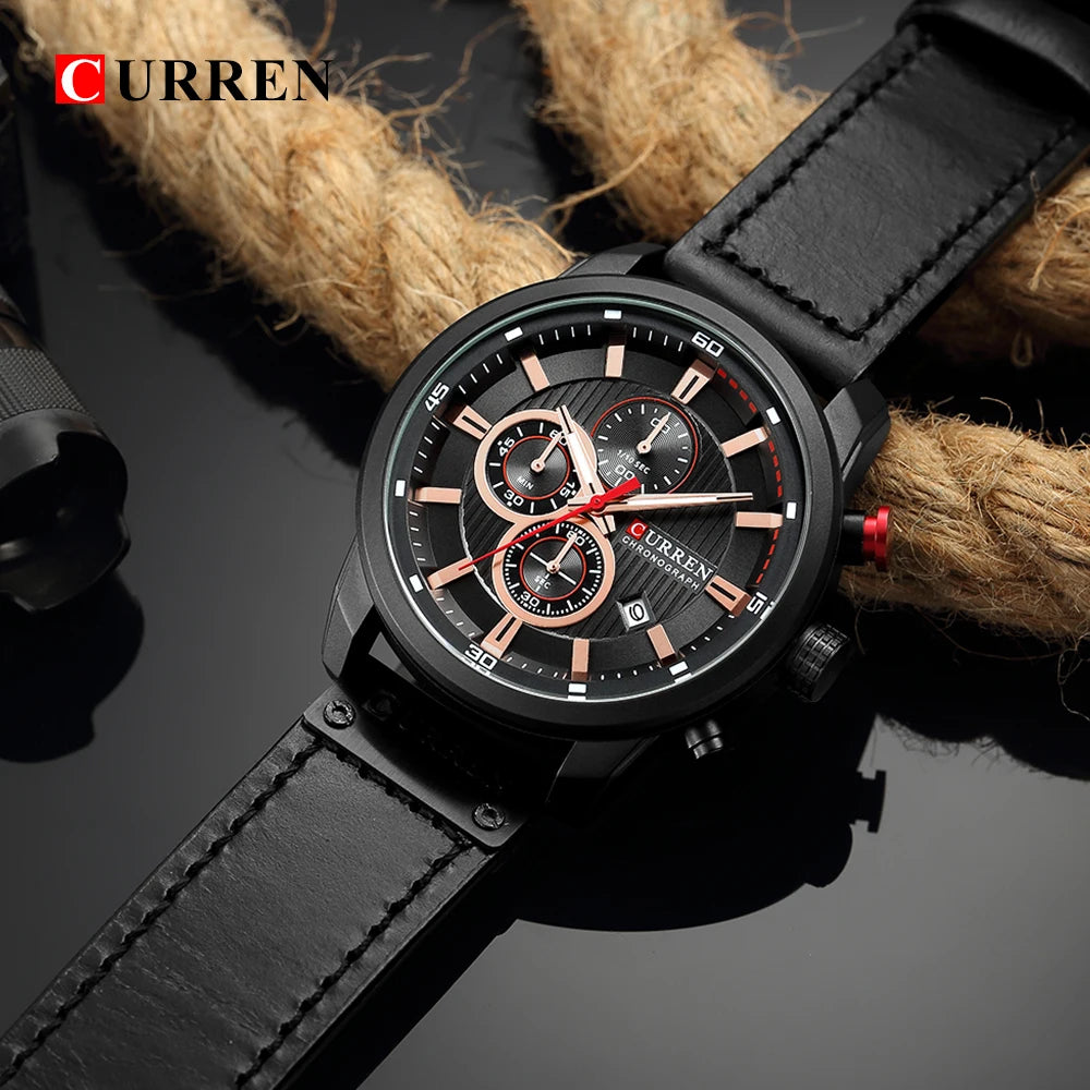 CURREN Fashion Date Quartz Men Watches Top Brand Luxury Male Clock Chronograph Sport Mens Wrist Watch Hodinky Relogio Masculino