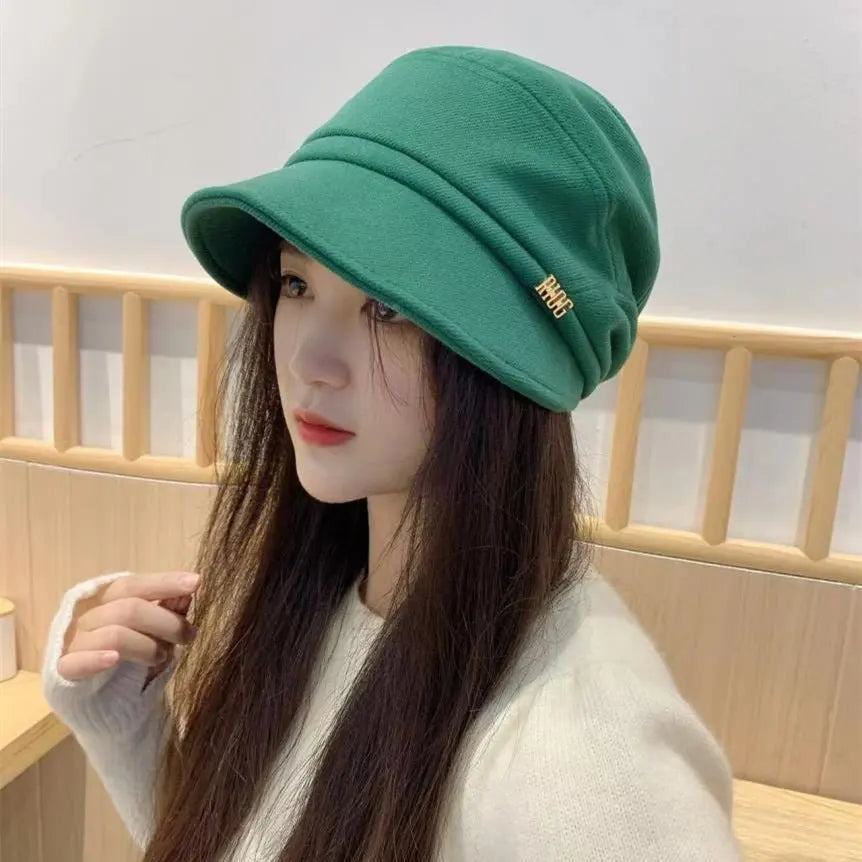 2023 New Women Newsboy Cabbie Beret Cap Plush and thick Casual Hat Winter Beret Women Painter Caps Autumn Leisure hat