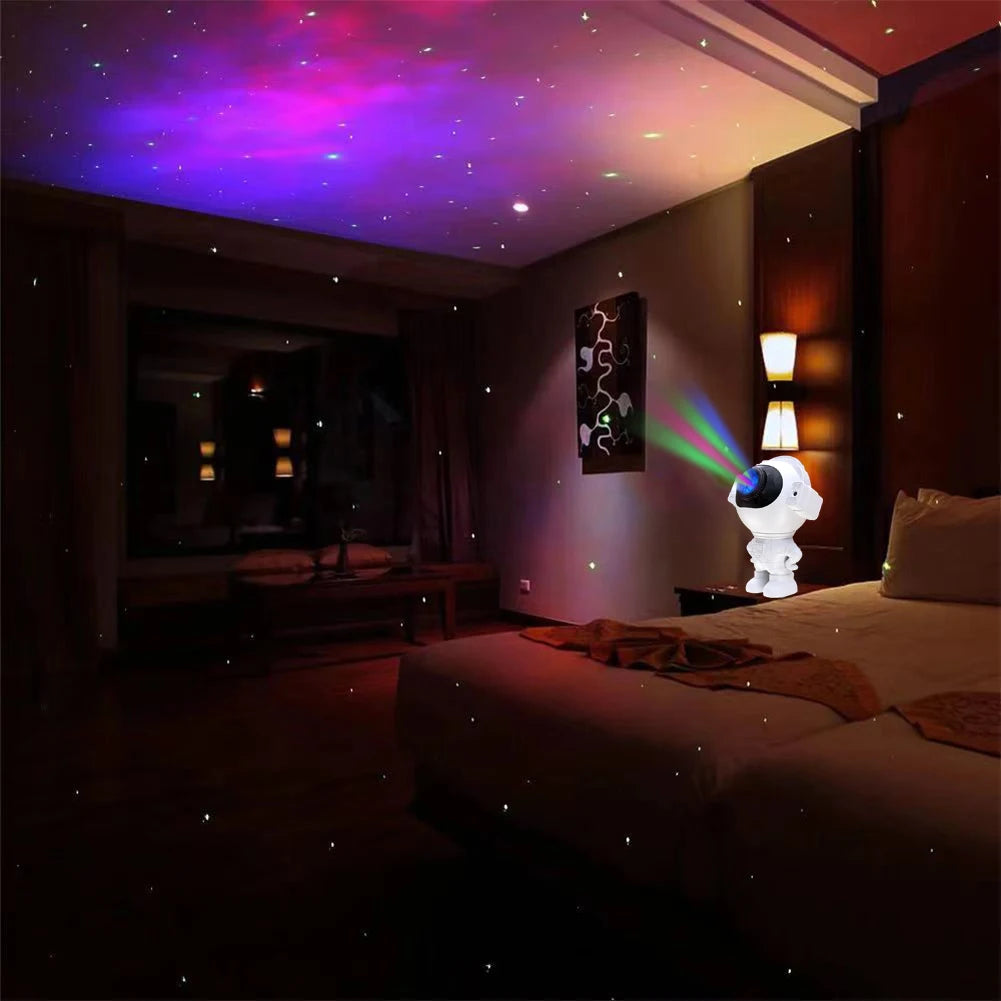 Galaxy Star Projector Astronaut Starry Sky Night Light Lamp Home Bedroom Decoration Atmosphere Night Light Christmas Kids Gift